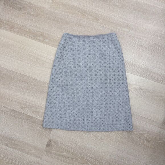 Emanuel Ungaro Dresses & Skirts - VTG Emanuel Ungaro Laser Cut Wool Skirt 90s Archival Minimalist Career Gray 4 38